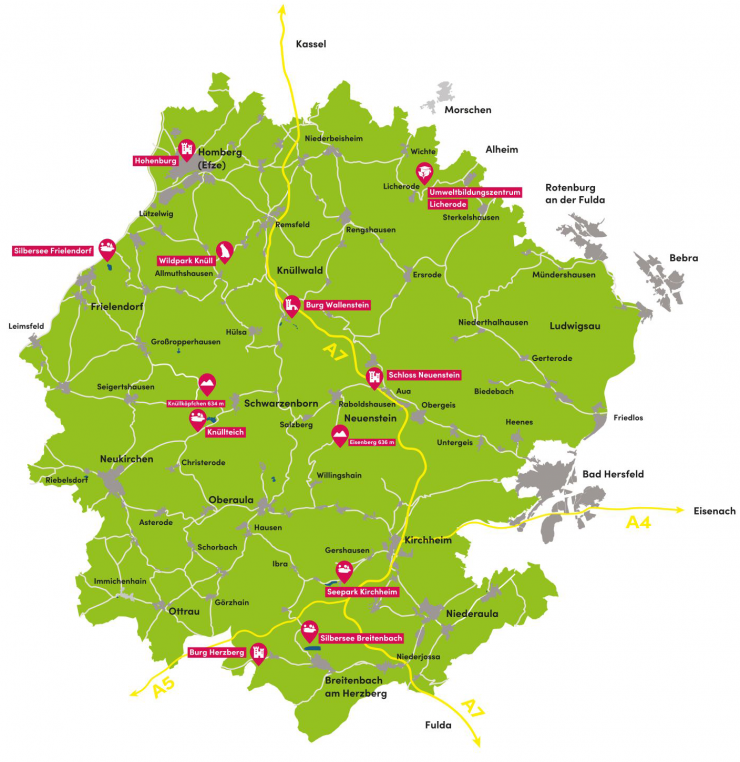 Karte Naturpark Knüll kompakt